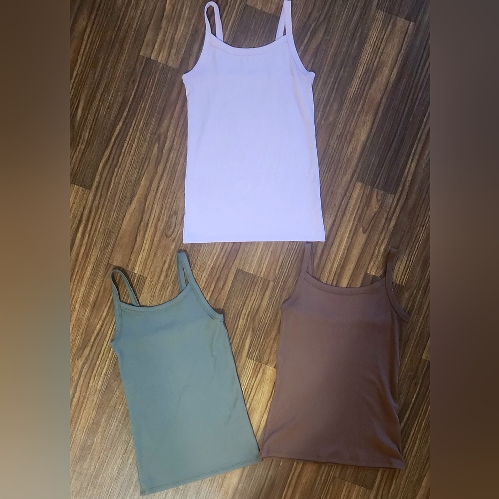 NEW Women's Sleeveless Tank Top Set - White, Green, Brown
